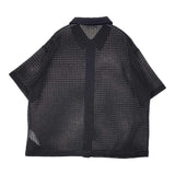 LEPSIM 未使用品 【産前・産後対応】マタニティ／襟付きメッシュカーディガン 25SS ブラック レディース レプシィム/レプシム【中古】6-0526S♪