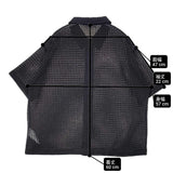 LEPSIM 未使用品 【産前・産後対応】マタニティ／襟付きメッシュカーディガン 25SS ブラック レディース レプシィム/レプシム【中古】6-0526S♪