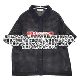 LEPSIM 未使用品 【産前・産後対応】マタニティ／襟付きメッシュカーディガン 25SS ブラック レディース レプシィム/レプシム【中古】6-0526S♪