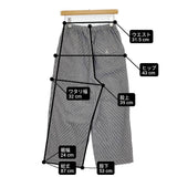 ゴーシュ コットンヒッコリー ストレートパンツ 定価31900円 G251-P011 サイズ2 イージー パンツ ネイビー ホワイト レディース ゴーシュ【中古】6-0505G♪