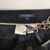 BURBERRY LONDON ウール ピンストライプ スラックス 40 パンツ ネイビー レディース バーバリーロンドン【中古】6-1014T∞