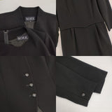 Brodeur ブロドール ブラックフォーマル ジャケット ワンピース 9号 礼服 セットアップ ブラック レディース【中古】6-0802M∞