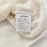 ANSPINNEN スーパーファインソフトカシミア ボートネックセーター 36 定価33000円 カシミヤ セーター ニット オフホワイト レディース スピネン【中古】6-0916T♪