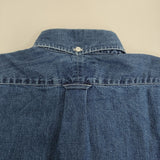 HAND ROOM 8ozデニム ボタンダウンシャツ 淡色 8oz DENIM BUTTON DOWN SHIRTS 定価28600円 S 長袖シャツ ライトネイビー メンズ ハンドルーム【中古】6-0603M♪