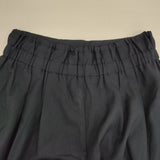 mizuiro-ind ハイウエスト タック ワイドパンツ 日本製 ポリエステル パンツ ネイビー レディース ミズイロインド【中古】6-0808G∞