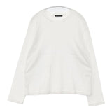 mizuiro-ind コットン 長袖Ｔシャツ カットソー ロンＴ ホワイト レディース ミズイロインド【中古】6-0808M∞