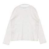 mizuiro-ind コットン 長袖Ｔシャツ カットソー ロンＴ ホワイト レディース ミズイロインド【中古】6-0808M∞