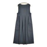 mochi 新品 ジャンパータックスカート サイズ2 jumper tuck skirt 定価26400円 ms23-op-03 ワンピース ネイビー deep blue レディース モチ【中古】6-0505M♪