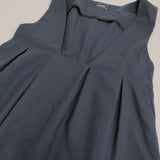 mochi 新品 ジャンパータックスカート サイズ2 jumper tuck skirt 定価26400円 ms23-op-03 ワンピース ネイビー deep blue レディース モチ【中古】6-0505M♪