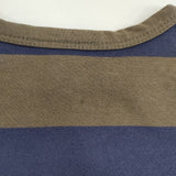 agnes b. ボーダー コットン 長袖Ｔシャツ カットソー ロンＴ グレー ブルー レディース アニエスベー【中古】6-0808M∞