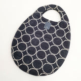 mina perhonen tambourine エッグバッグ sa9187 刺繍 トートバッグ ネイビー ホワイト レディース ミナペルホネン【中古】6-0705G∞