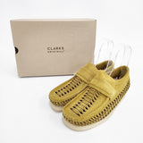 Clarks 24SS WBLoafer Weave Olive Suede ワラビーローファー ウィーブ スウェード 定価28600円 UK6.5 ローファー ベージュ系 レディース クラークス【中古】6-0425G◎