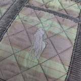 RALPH LAUREN キルティング ブラックウォッチ ポニー 刺繍 トートバッグ グリーン ネイビー ユニセックス ラルフローレン【中古】6-0705G∞
