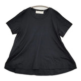 Midi-umi フレア 半袖Ｔシャツ カットソー ダークネイビー 濃紺 レディース ミディウミ【中古】6-0514S♪