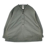 MHL. SOFT HOPSACK コットン バンドカラー 595-3253511 定価26400円 プルオーバー 長袖シャツ 23AW カーキ レディース エムエイチエル【中古】6-0808M∞