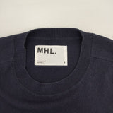 MHL. SLUB COTTON KNIT 595-8161502 ノースリーブニット 定価15400円 ベスト ネイビー レディース エムエイチエル【中古】6-0808M∞