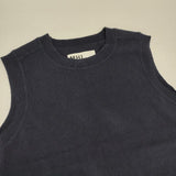MHL. SLUB COTTON KNIT 595-8161502 ノースリーブニット 定価15400円 ベスト ネイビー レディース エムエイチエル【中古】6-0808M∞