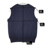 MHL. SLUB COTTON KNIT 595-8161502 ノースリーブニット 定価15400円 ベスト ネイビー レディース エムエイチエル【中古】6-0808M∞