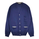 MARGARET HOWELL/JOHN SMEDLEY 579-160201 コットン M イギリス製 カーディガン ネイビー メンズ マーガレットハウエル/ジョンスメドレー【中古】6-0815M∞