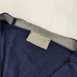 MARGARET HOWELL/JOHN SMEDLEY 579-160201 コットン M イギリス製 カーディガン ネイビー メンズ マーガレットハウエル/ジョンスメドレー【中古】6-0815M∞
