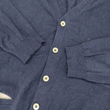 MARGARET HOWELL/JOHN SMEDLEY 579-160201 コットン M イギリス製 カーディガン ネイビー メンズ マーガレットハウエル/ジョンスメドレー【中古】6-0815M∞