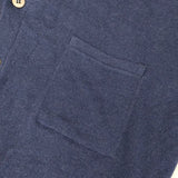 MARGARET HOWELL/JOHN SMEDLEY 579-160201 コットン M イギリス製 カーディガン ネイビー メンズ マーガレットハウエル/ジョンスメドレー【中古】6-0815M∞