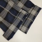 UNITED ARROWS 38 タック チェックスラックス UWSC T/R ストレート パンツ ネイビー グレー レディース ユナイテッドアローズ【中古】6-0808G∞