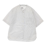 MHL. コットン リネン ストライプ サイズ1 YARNDYECOTTONLINEN 595-9152550 半袖シャツ ホワイト グレー レディース エムエイチエル【中古】6-0702S∞