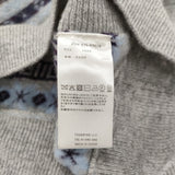 BISOWN ビソウン CASHMERE FAIRISLE SHORT VEST カシミヤニットベスト 定価38500円 ベスト 25AW グレー パープル ユニセックス【中古】6-0916T♪