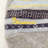 BISOWN ビソウン CASHMERE FAIRISLE SHORT VEST カシミヤニットベスト 定価38500円 ベスト 25AW グレー パープル ユニセックス【中古】6-0916T♪