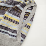 BISOWN ビソウン CASHMERE FAIRISLE SHORT VEST カシミヤニットベスト 定価38500円 ベスト 25AW グレー パープル ユニセックス【中古】6-0916T♪