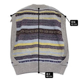 BISOWN ビソウン CASHMERE FAIRISLE SHORT VEST カシミヤニットベスト 定価38500円 ベスト 25AW グレー パープル ユニセックス【中古】6-0916T♪