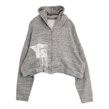 Y's 23SS PIGMENT+EMBROIDERY FRINGE SHORT HEIGHT PARKER ピグメントエンブロイダリーパーカー YI-T10-673 パーカー グレー レディース ワイズ/Yohji【中古】6-0618G◎