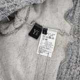 Y's 23SS PIGMENT+EMBROIDERY FRINGE SHORT HEIGHT PARKER ピグメントエンブロイダリーパーカー YI-T10-673 パーカー グレー レディース ワイズ/Yohji【中古】6-0618G◎