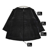 45R/45rpm 鬼コール リメイク品 サイズ0 コットン コーデュロイ ブラウス シャツ ブラック レディース フォーティーファイブアールピーエム【中古】6-0914T♪
