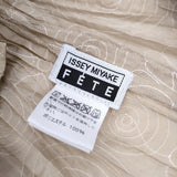 ISSEY MIYAKE FETE 刺繍 プリーツ IF64FJ756 サイズ02 シャツ ジャケット ベージュ レディース イッセイミヤケフェット【中古】6-0805M◎