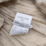 ISSEY MIYAKE FETE 刺繍 プリーツ IF64FJ756 サイズ02 シャツ ジャケット ベージュ レディース イッセイミヤケフェット【中古】6-0805M◎