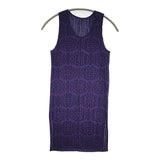 PLEATS PLEASE ISSEY MIYAKE プリーツ 中国小紋柄 サイズ3 ノースリーブカットソー チュニック パープル レディース プリーツプリーズ【中古】6-0505S♪