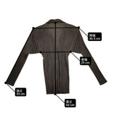 PLEATS PLEASE ISSEY MIYAKE プリーツ PP73-JK224 オープンカラーシャツ ジャケット ブラウン系 レディース プリーツプリーズ【中古】6-0830M∞