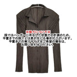 PLEATS PLEASE ISSEY MIYAKE プリーツ PP73-JK224 オープンカラーシャツ ジャケット ブラウン系 レディース プリーツプリーズ【中古】6-0830M∞