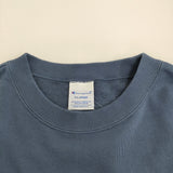 Champion 新品 フレンチテリー 半袖プリントスウェットシャツ XL 定価6490円 スウェット 26SS ダークブルー レディース チャンピオン【中古】6-0505S♪