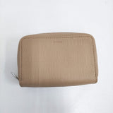 TEMBEA 未使用品 MINI ZIP ENAMEL ミニジップウォレット 牛革 レザー 定価22000円 TMB-1916A 財布 ベージュ レディース テンベア【中古】6-0505G♪