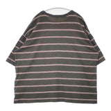 prit マルチボーダー コットン 製品洗い 半袖Ｔシャツ カットソー グレー レディース プリット【中古】6-0702S∞
