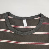 prit マルチボーダー コットン 製品洗い 半袖Ｔシャツ カットソー グレー レディース プリット【中古】6-0702S∞