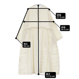 nest Robe リネン 定価21000円 ギャザー バックボタン 01161-1068 日本製 ワンピース オフホワイト レディース ネストローブ【中古】6-0728M△