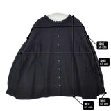 SM2 Samansa Mos2 新品 刺繍 前後2WAYシャーリングレース ブラウス シャツ ブラック レディース サマンサモスモス【中古】6-0812M∞