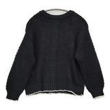 SM2 Samansa Mos2 新品 ラーベン編み前後2WAYニット CLC-2600415 ニット ブラック レディース サマンサモスモス【中古】6-0709G◎