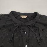 SM2 Samansa Mos2 新品 3D刺繍前開きブラウスCLC-2700706 ブラウス シャツ ブラック レディース サマンサモスモス【中古】6-0812M∞