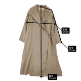 nest Robe リネン フード付き カシュクール 01161-1070 製品染め コート ベージュ レディース ネストローブ【中古】6-0812M∞
