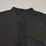 nest Robe リネン レース 01153-1187 ブラウス シャツ ブラック レディース ネストローブ【中古】6-0812M∞